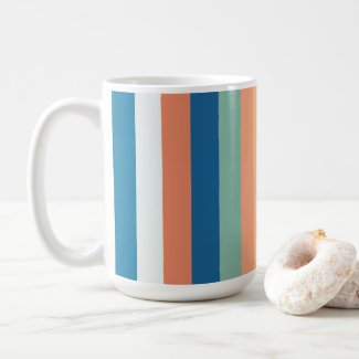 Color Shade Stripes Coffee Mug