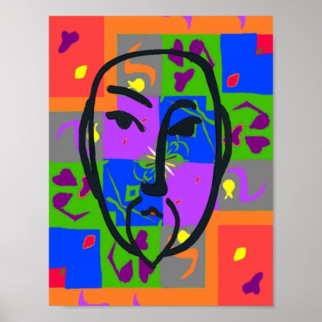 Color Shapes Matisse Style Poster (Front)