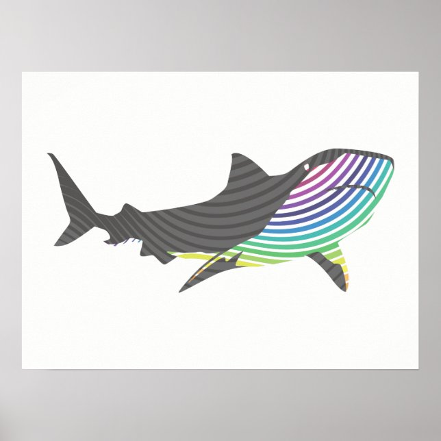Color Shark Swirl Poster (Front)