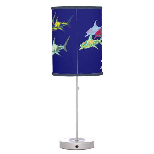 Color Sharks BLUE Table Lamp (Back)