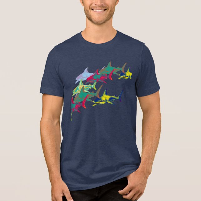 Color Sharks Cool Tri-Blend Shirt (Front)