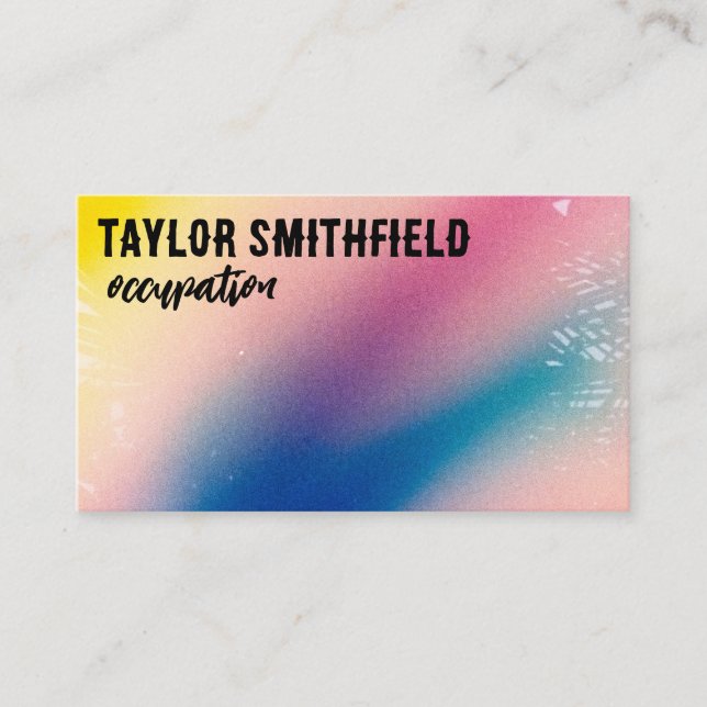 Color Shift Custom Business Card (Front)
