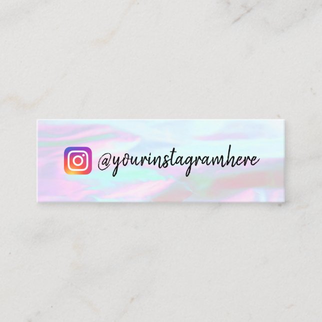 Color Shift Holographic Mini Business Card (Front)