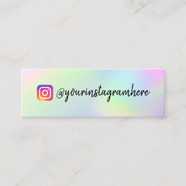 Color Shift Holographic Mini Business Card (Front)