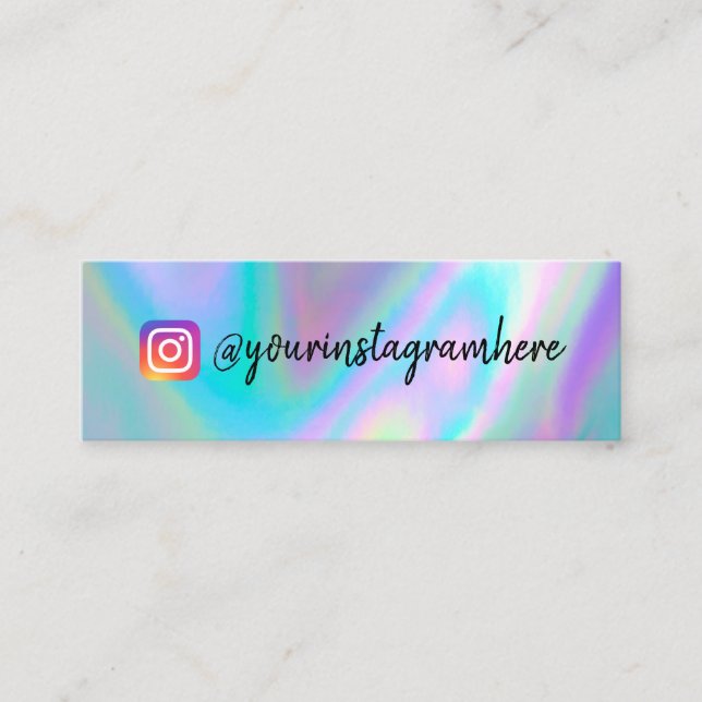 Color Shift Holographic Mini Business Card (Front)