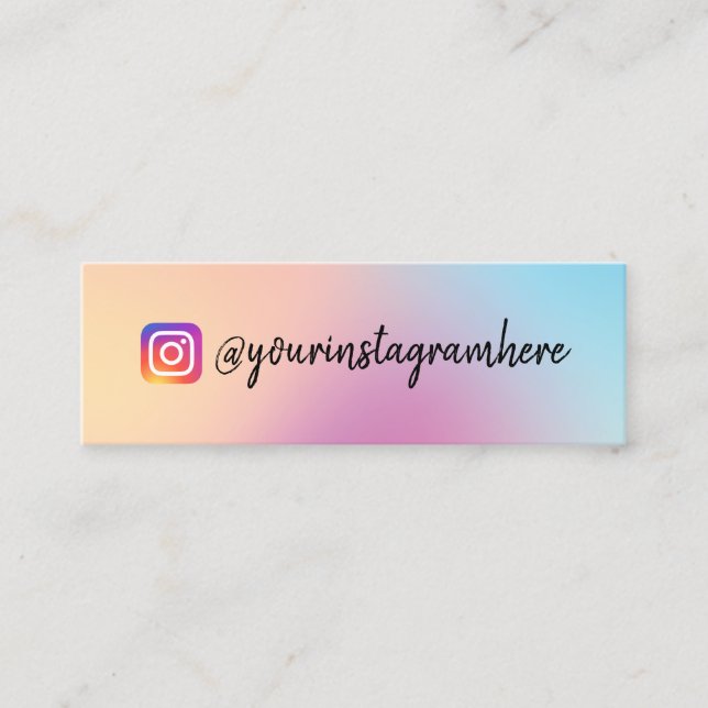 Color Shift Holographic Mini Business Card (Front)