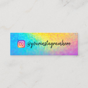Color Shift Holographic Mini Business Card