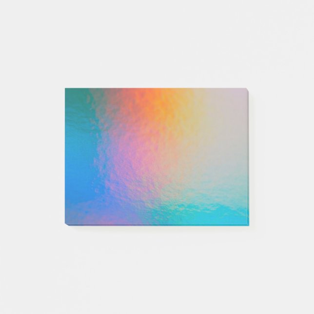 Color Shift Neon Light Holographic Trendy Post-it Notes (Front)