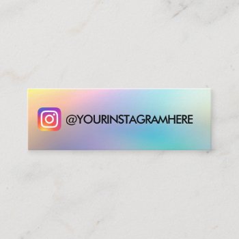 Color Shift Social Media Instagram Business Card by TwoTravelledTeens at Zazzle