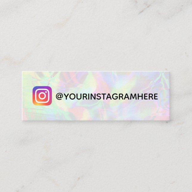 Color Shift Social Media Mini Business Card (Front)