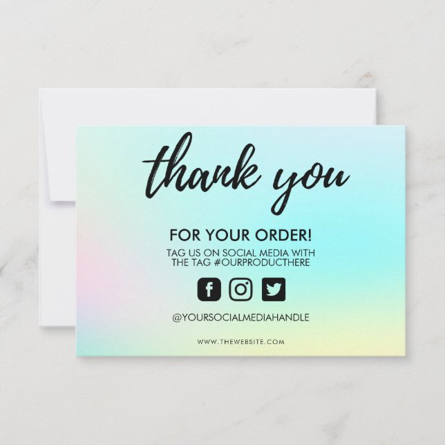 Color Shift Thank you Media Insert (Front)