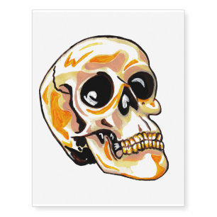 Color Skull Temporary Tattoo
