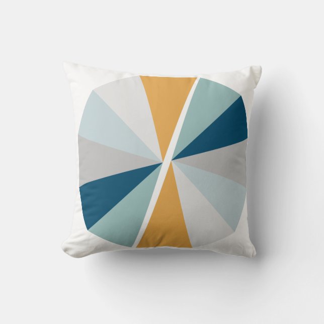 Color Slices Throw Pillow (Front)