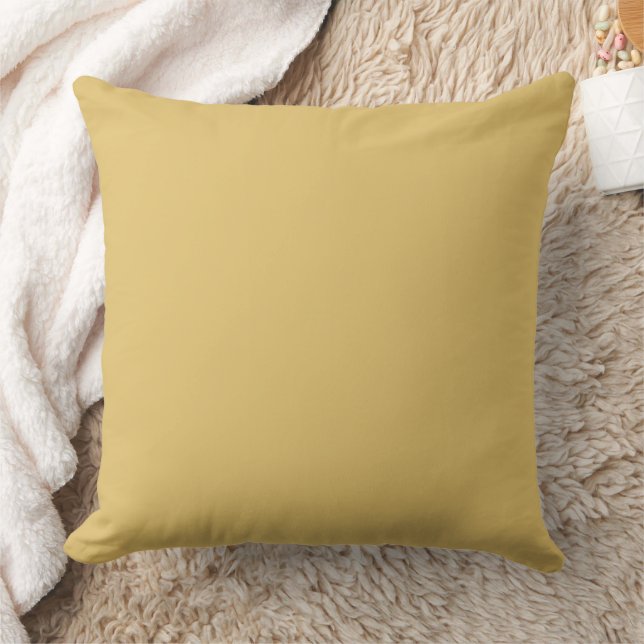 Color Solid Brass Throw Pillow (Blanket)