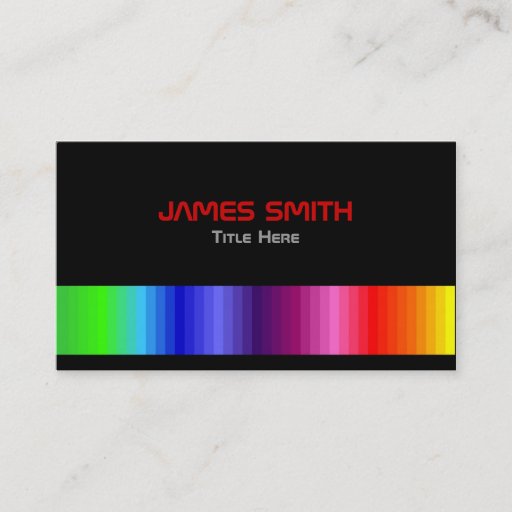 Customizable Colour Spectrum Business Card