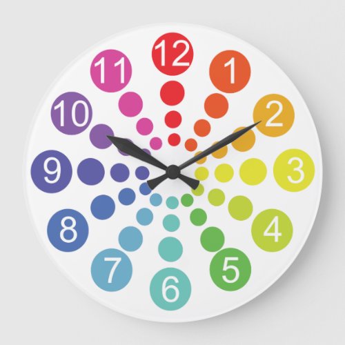 Color Spectrum Large Clock