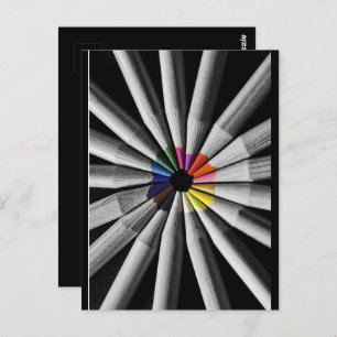 Color Spectrum Pencils Postcard