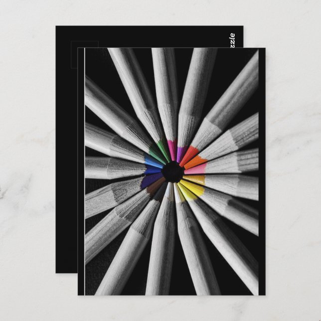 Color Spectrum Pencils Postcard (Front/Back)