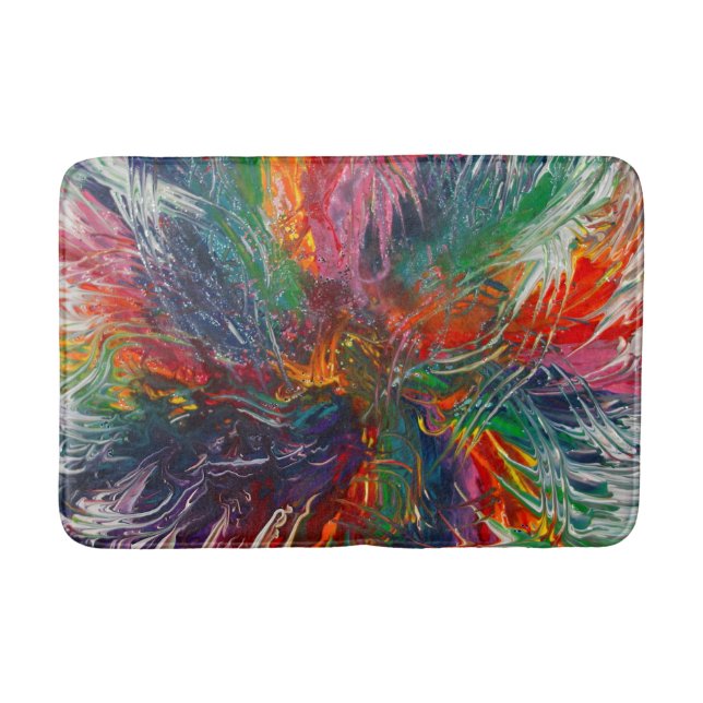 Color Spectrum Pinwheel Bath Mat (Front)