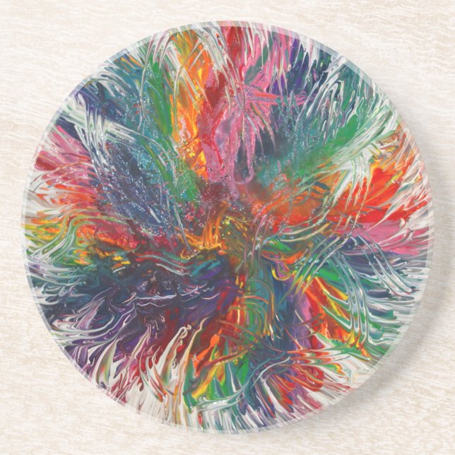 Color Spectrum Pinwheel Coaster (Front)