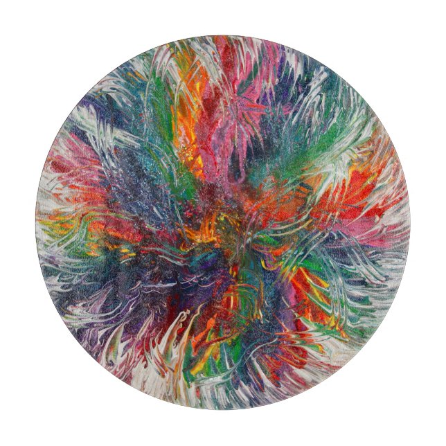 Color Spectrum Pinwheel Cutting Board (Front)