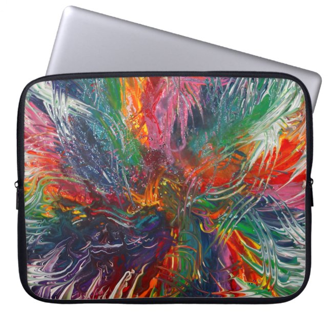 Color Spectrum Pinwheel Laptop Sleeve (Front)