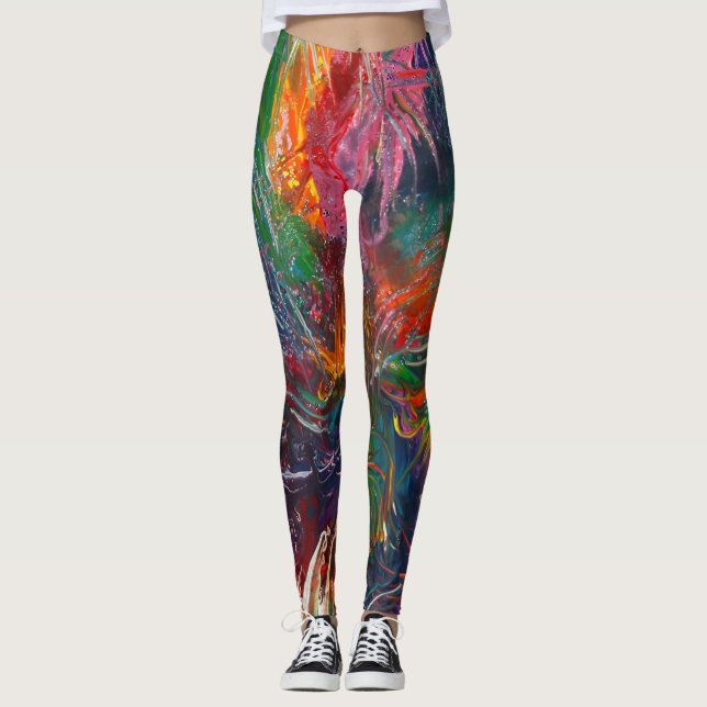 Color Spectrum Pinwheel Leggings (Front)