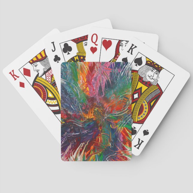 Color Spectrum Pinwheel Poker Cards (Back)