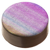 Color Spectrum Sparkle Effect Chocolate Covered Oreo (Angled)