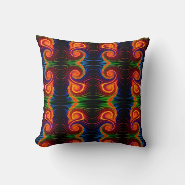 Color Spectrum Swirl Pillow (Front)