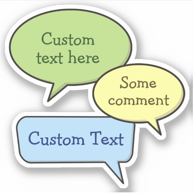 Color Speech Bubble Stickers (Front)