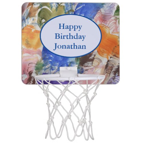 Color Splash Abstract Art  Mini Basketball Hoop