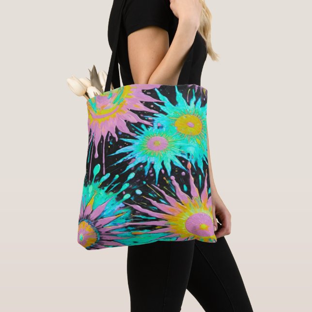 Color Splash Abstract Art Tote Bag (Close Up)
