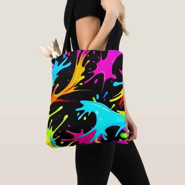 Color Splash: Abstract Art Tote Bag (Close Up)