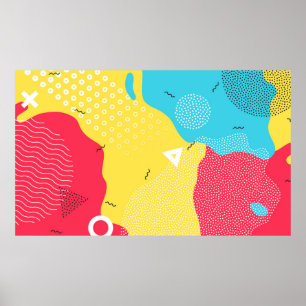 Color splash abstract cartoon background or childr poster