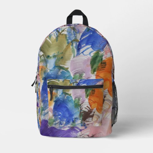 Color Splash Abstract Printed Backpack