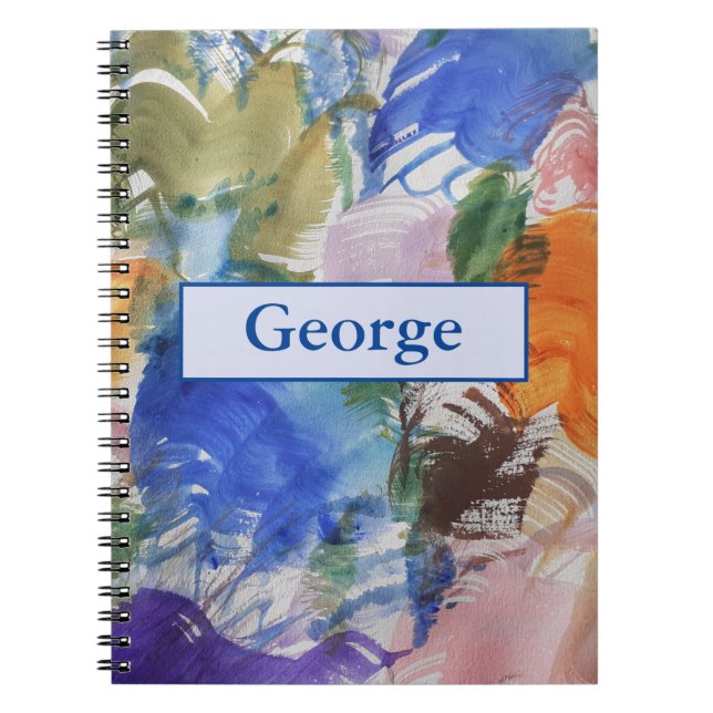 Color Splash Abstract Spiral Notebook (Front)