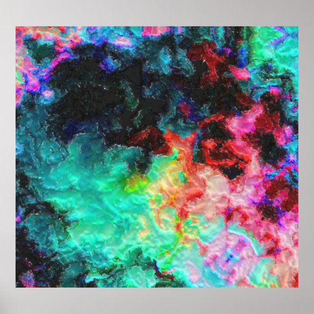 Color Splash: Abstract Watercolor Art Poster (Front)