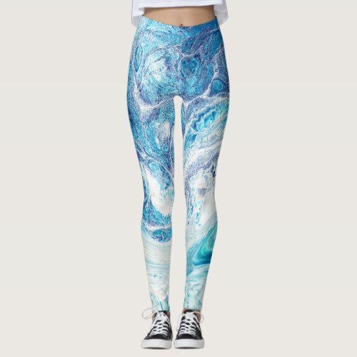 Color Splash Acrylic Abstract Background Leggings