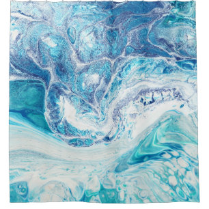 Color Splash: Acrylic Abstract Background Shower Curtain