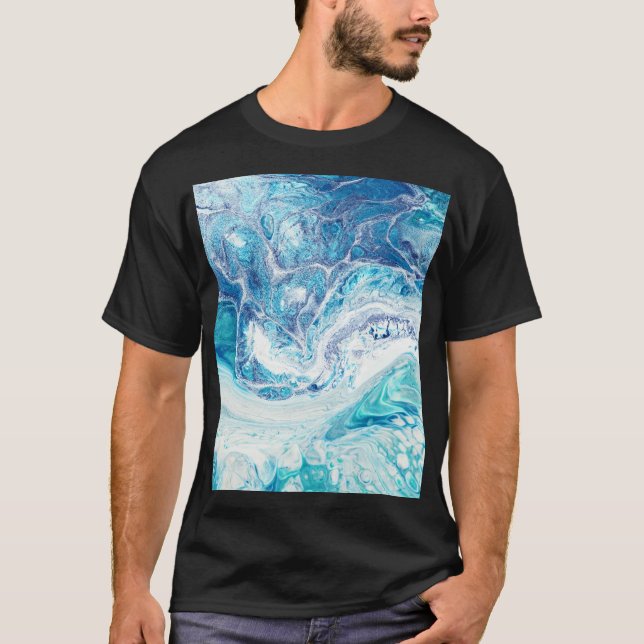 Color Splash: Acrylic Abstract Background T-Shirt (Front)