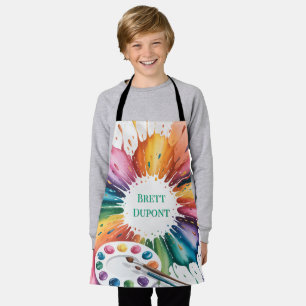 Color Splash Art Birthday Bash Apron