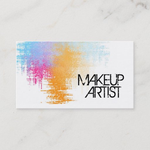 Customizable Color Splash Artist Business Card