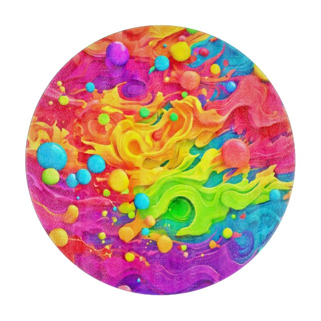  Color Splash Backdrop Cutting Board (Front)