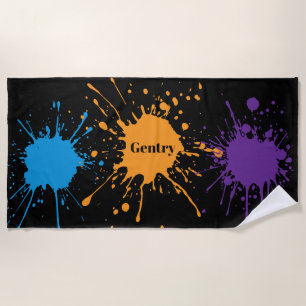 Color Splash Beach Towel