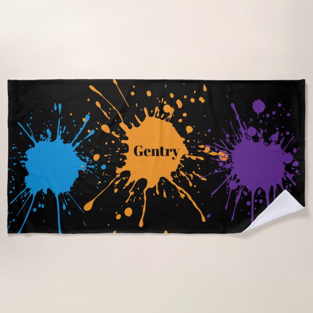 Color Splash Beach Towel (Front)