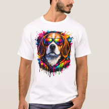 Color Splash Beagle Street Art T-shirt | dogs 