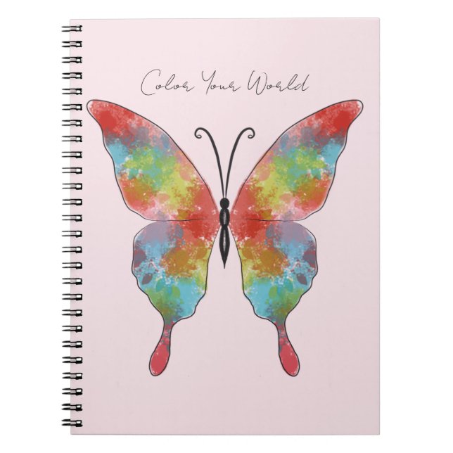 Color Splash Butterfly Notebook (Front)