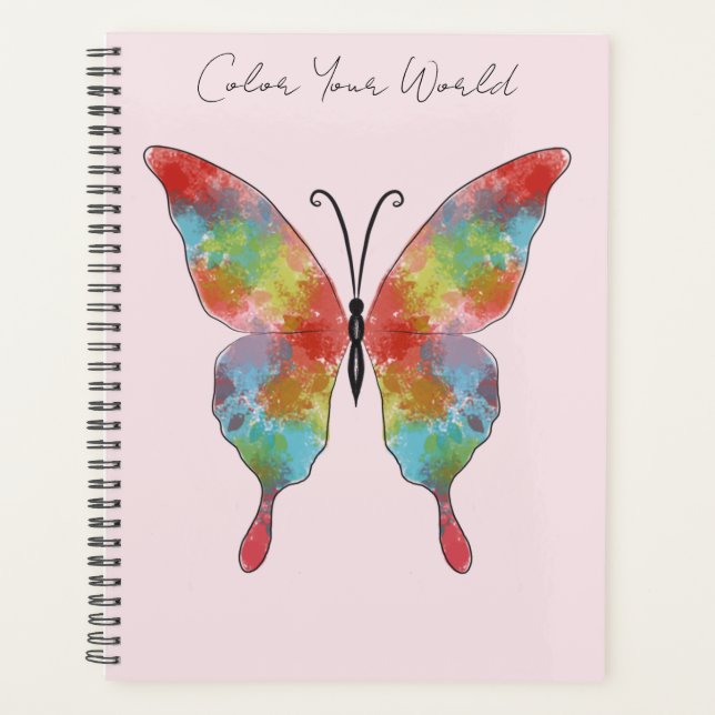 Color Splash Butterfly Planner (Front)