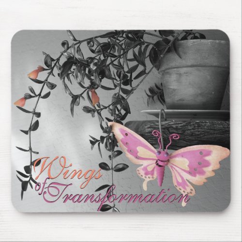 Color Splash Butterfly Still Life Photograph Mouse Pad